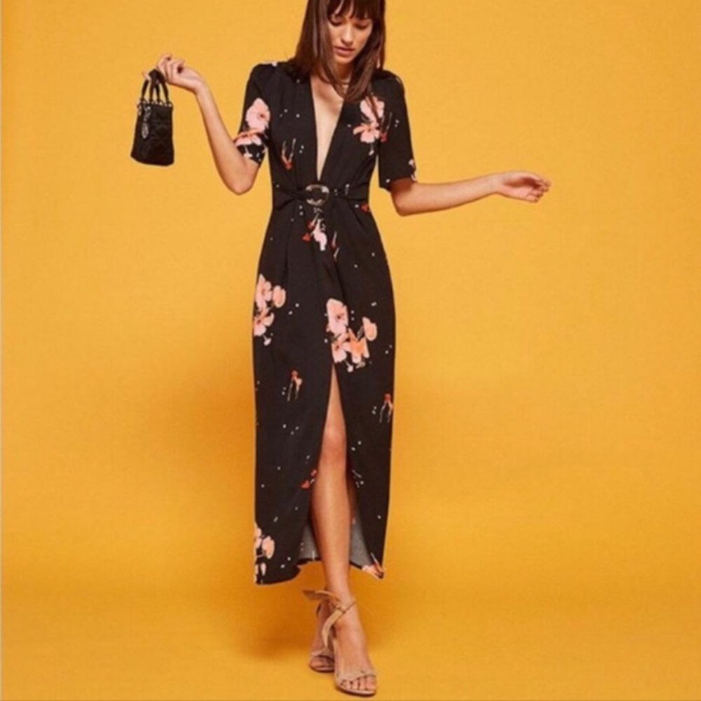 Reformation Melanie midi dress size 6 like new